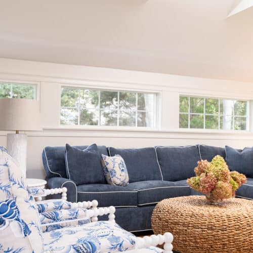 Nautique Cape Cod Chatham Interior Design Project - Family Room