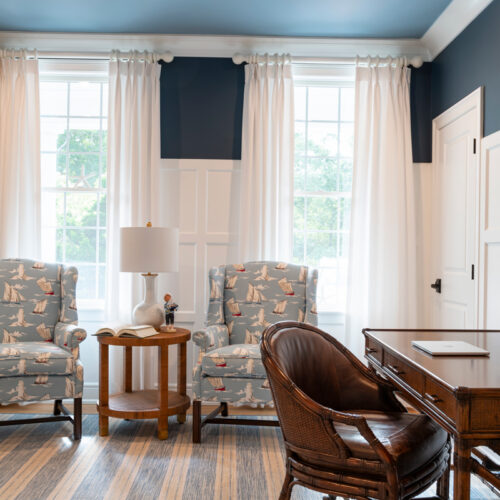 Nautique Cape Cod Chatham Interior Design Project - Office/Living Area