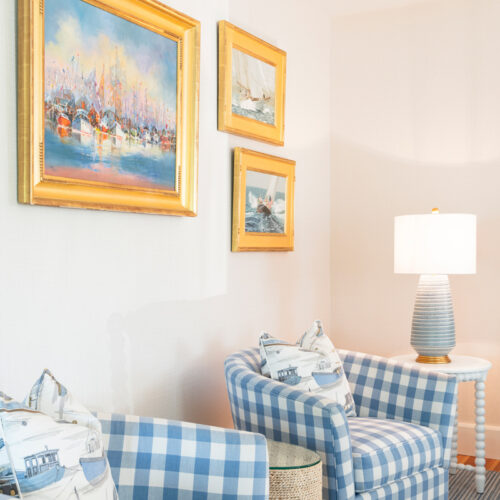 Nautique Cape Cod Interior Design Project Harwich Port - Living Room